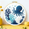 Cute Octopus Embroidery Kit – Ocean Sea Life DIY Hand Embroidery Hoop Art Set