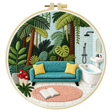 Tropical Oasis Embroidery Kit Kits For Stitchers