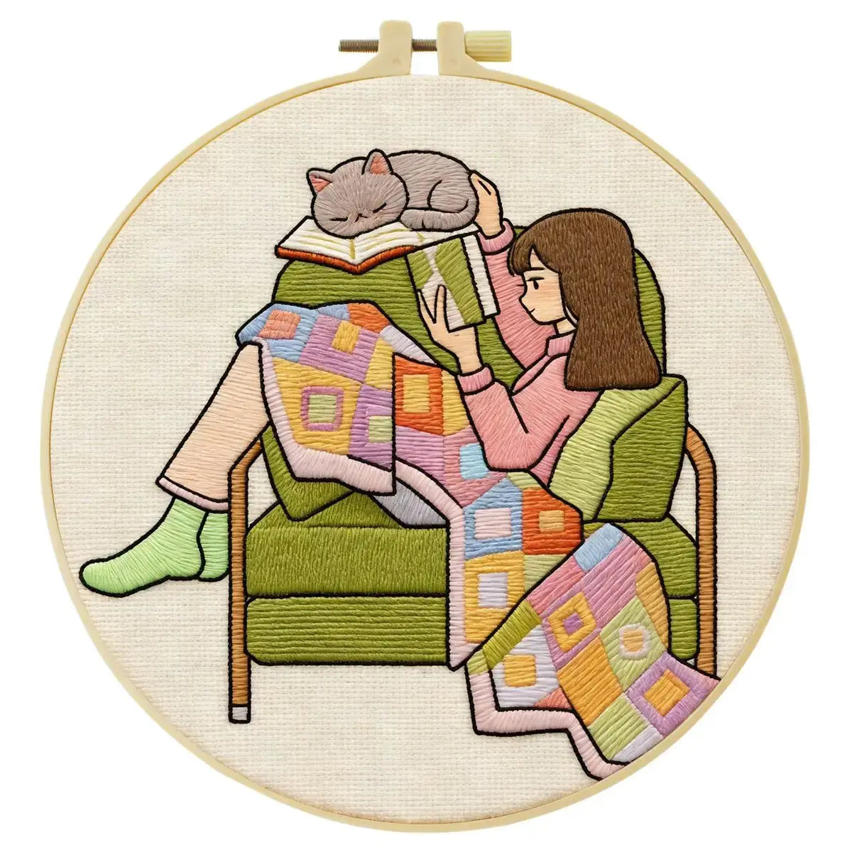 Cozy Reading Corner Embroidery Kit Kits For Stitchers