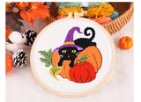 Cute Halloween Pumpkins & Ghosts Embroidery Kit – Set of 3