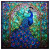 Stained Glass Peacock Cross Stitch Kit 🦚💙✨