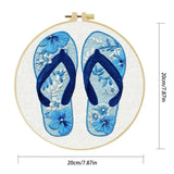 Coastal Blue Flip-Flops Embroidery Kit 🌊🩴 Kits For Stitchers