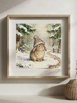 Winter Bunny in a Cozy Knit Hat Cross Stitch Kit 🐰❄️