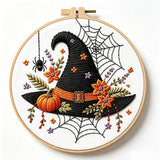 Spooky Halloween Floral Embroidery Kit – Set of 4