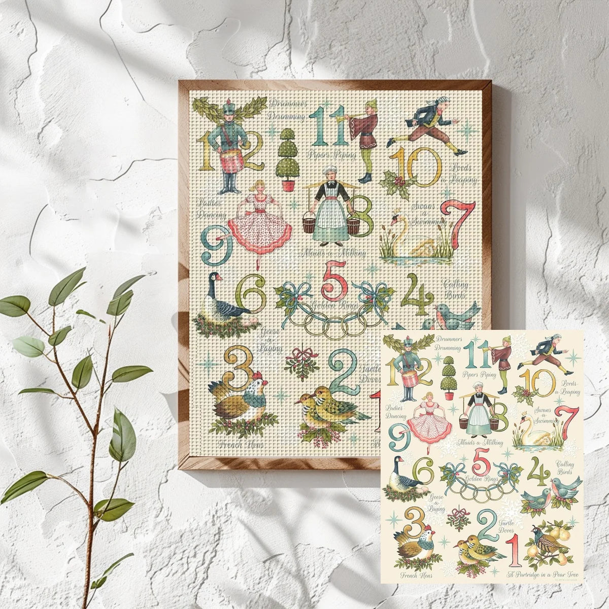 12 Days of Christmas Cross Stitch Kit 🎄🧵✨