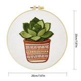 Green Succulent Plant Embroidery Kit Kits For Stitchers