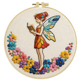 Fairy Embroidery Kit for Beginners – DIY Fantasy Hand Embroidery Hoop Set