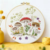 Mushroom Embroidery Kit for Beginners – DIY Woodland Hand Embroidery Hoop Set