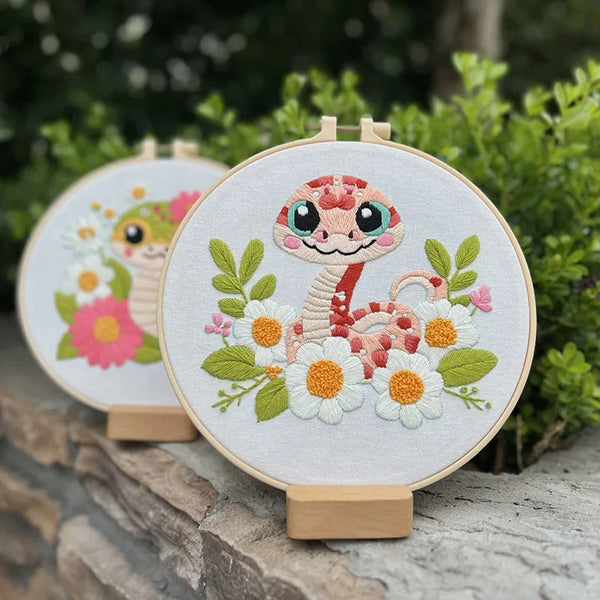 Snake Hand Embroidery Kit