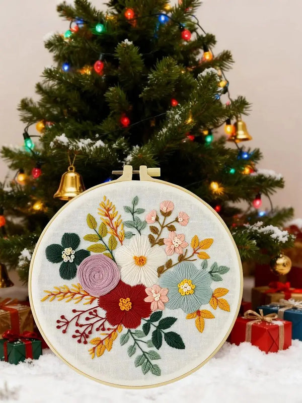 Floral Hand Embroidery Kit