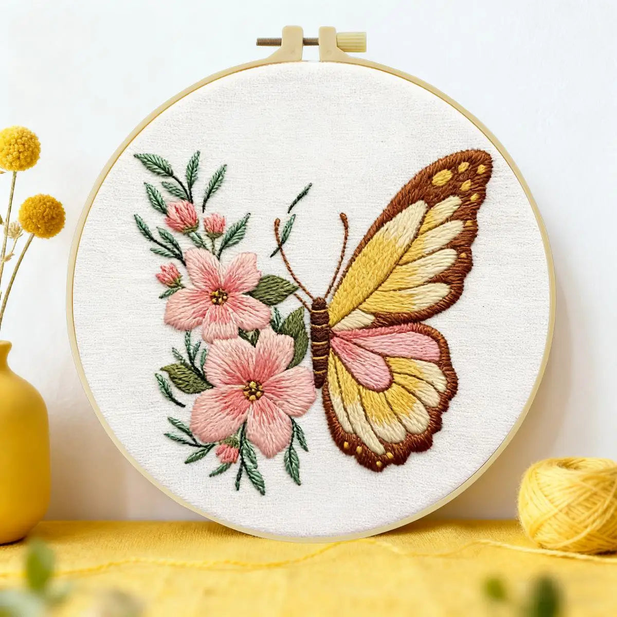 Flower & Butterfly Embroidery Starter Kit