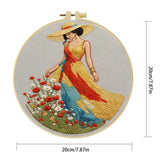 Summer Meadow Lady Embroidery Kit Kits For Stitchers