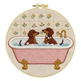 Dachshund’s Midnight Snack Embroidery Kit Kits For Stitchers