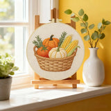 Autumn Harvest Basket Embroidery Kit Kits For Stitchers