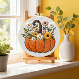 Autumn Floral Pumpkin Embroidery Kit