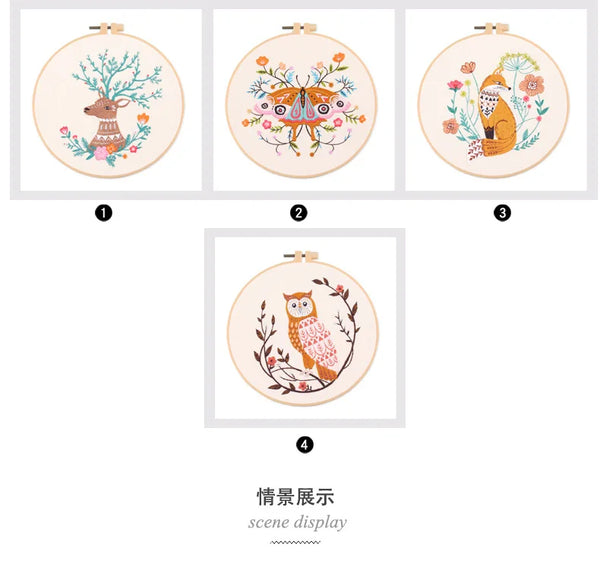 Woodland Animal Hand Embroidery Kit