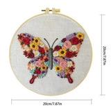 Floral Butterfly Embroidery Kit Kits For Stitchers