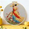 Summer Meadow Lady Embroidery Kit Kits For Stitchers