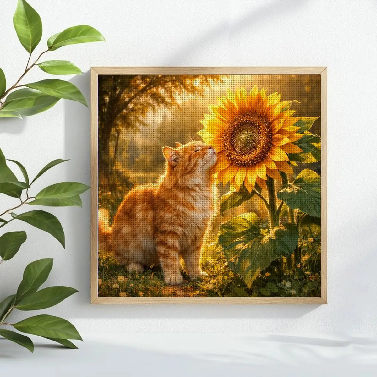 Sunflower Cat Cross Stitch Kit 🌻🐱☀️
