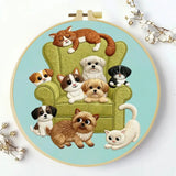 Cozy Pets Embroidery Kit Kits For Stitchers