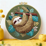 Sloth Embroidery Starter Kit