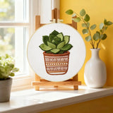 Green Succulent Plant Embroidery Kit Kits For Stitchers