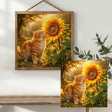 Sunflower Cat Cross Stitch Kit 🌻🐱☀️