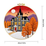 Haunted Autumn Mansion Embroidery Kit