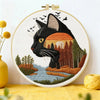 Black Cat Sunset Embroidery Kit Kits For Stitchers