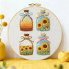 Sunflower Bottles Embroidery Kit Kits For Stitchers
