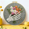 Floral Skeleton Hand Embroidery Kit Kits For Stitchers