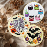 Spooky Halloween Embroidery Kit – 3 Designs Kits For Stitchers