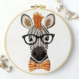 Donkey with Glasses Embroidery Kit