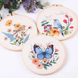 Bird & Butterfly Hand Embroidery Kit