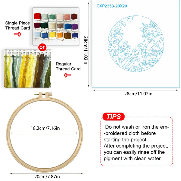 Kimono Cat Hand Embroidery Kit