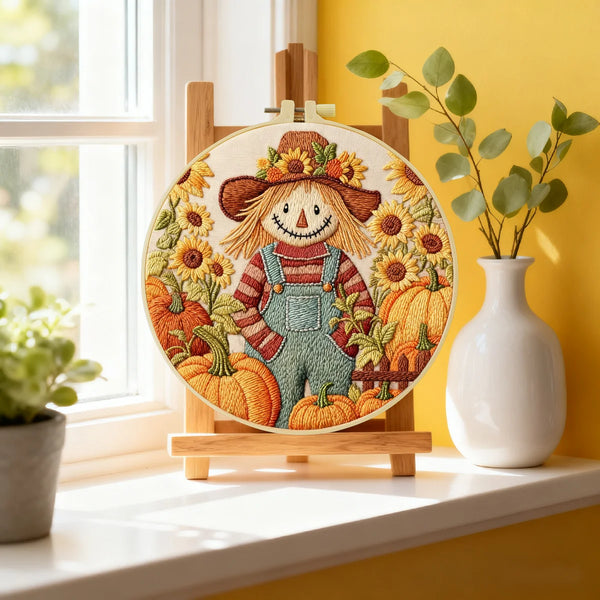 Grim Reaper Embroidery DIY Kit – Gothic Skull Beginner Stitching Kit with Hoop, Pattern & Threads