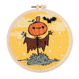 Cute Halloween Pumpkins & Ghosts Embroidery Kit – Set of 3