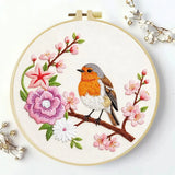 Robin Blossom Embroidery Kit Kits For Stitchers