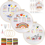 3-Piece Beginner Embroidery Learning Kit Kits For Stitchers