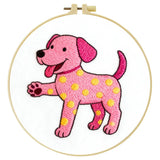 Pink Puppy Embroidery Kit