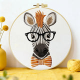 Donkey with Glasses Embroidery Kit