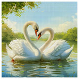 Elegant Swan Love Cross Stitch Kit 🦢💕✨