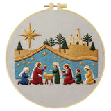 Christmas Nativity Scene Embroidery Kit Kits For Stitchers