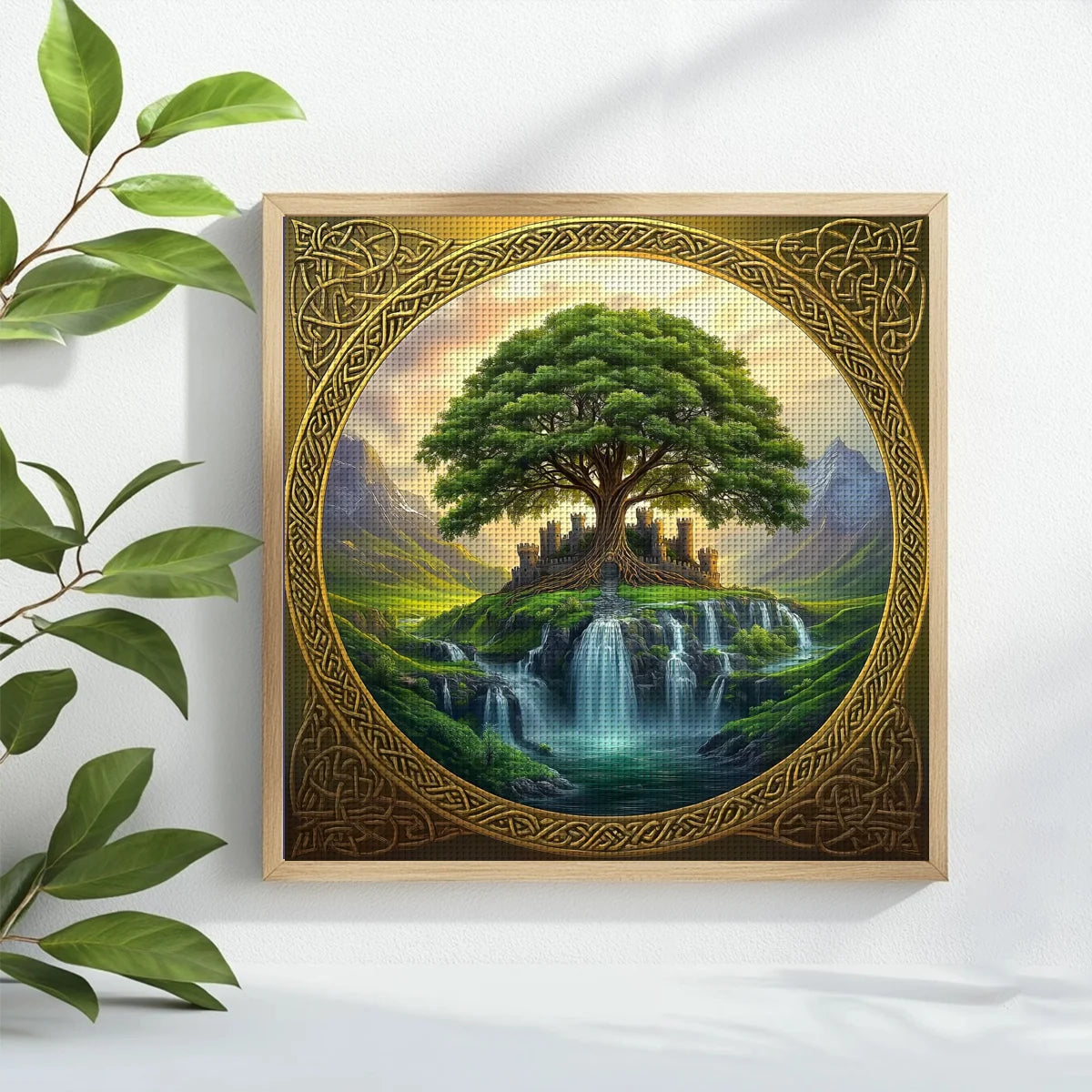 Celtic Tree of Life Fantasy Cross Stitch Kit 🌳🏰✨