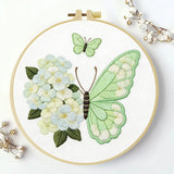 Hydrangea & Butterfly Embroidery Starter Kit
