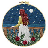 Hand-Embroidered Mushroom Basket Wall Art – Woodland Hoop Decor