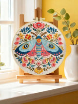 Colorful Folk Moth Embroidery Kit Kits For Stitchers