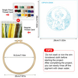Black Woman Floral Embroidery Kit for Adults – Afro Beauty Hand Embroidery Hoop Art DIY Needlepoint Craft Gift for Her