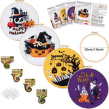Spooky Halloween Embroidery Kit – Set of 4
