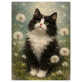 Dandelion Cat Cross Stitch Kit 🐱🌼🧵